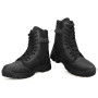 QUNLON Hommes Bottes Militaires Noires Rangers Militaire Homme Bottes Moto Homme Bottes de Combat avec Zip Latéral Botte Airsoft