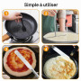 3 Pièces Ensemble Étaleur et Spatule à Crêpes, Inoxydable Etaleur Crepe | Étaleur de Pâte en Forme de T, Repartiteur de Pate a C