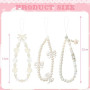 JOOTUEPO Lot de 3 Dragonne de Téléphone en Perles, Phone Charm Strap, Chaine Telephone Portable, Chaine De Telephone Perles, Dra