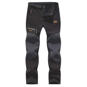BenBoy Homme Pantalon Ski Imperméable Randonnée Softshell Pantalon Thermique Étanche Coupe-Vent Hiver de Montagne Neige
