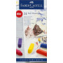 FABER-CASTELL - Mini-set de pastels tendres, 24 pièces | Pastels tendres, faciles à estomper et à mélanger pour créer des dégrad
