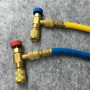 NC 3 Pcs R410A R22 R410 Réfrigération Climatisation Valve Adaptateur De Sécurité Raccord 1/4"5/16" Pouce Mâle/Famale Outil De Ré