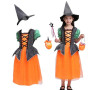 Efymosce Déguisement Halloween Fille Sorcière, Costume Enfant, Robe Sorcière, Deguisement Sorcier