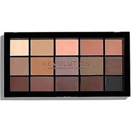 Revolution Reloaded Eyeshadow Palette, Basic Mattes, 15 Shades | Teintes Très Pigmentées et Longue Tenue, Vegan et Sans Cruauté,