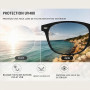 SDXCJY Lot de 4 paires de lunettes de soleil rétro vintage à monture carrée pour femme Protection UV400