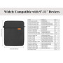 TiMOVO Housse Sac pour Tablette 9-11" avec Bandoulière, Gris Foncé | Compatible avec iPad A16 11", Air 11/10,9", iPad 10/10,2",