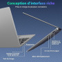 bvate Ordinateur Portable, 128Go Soutien Extension SSD 1To 14" Win11 Celeron N4020 2.4G+5G WiFi Mini HDMI & AZERTY Membrane du C