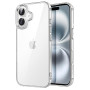 JETech Coque pour iPhone 16, Transparent | Anti-Jaunissement, Antichoc, Dos PC Rigide Résistant aux Rayures, Étui Housse Bumper