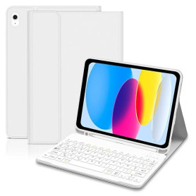 Lielax Clavier pour iPad A16 11ème Génération 11 Pouces 2025, iPad 10ème Génération 10.9” 2022-AZERTY Layout Clavier Magnétique