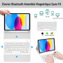 Lielax Clavier pour iPad A16 11ème Génération 11 Pouces 2025, iPad 10ème Génération 10.9” 2022-AZERTY Layout Clavier Magnétique