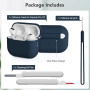 KOKOKA Coque Étui Compatible avec AirPods Pro 2/1 2023/2022/2019 avec Kit de Nettoyage et Lanière en Silicone, Housse en Silicon