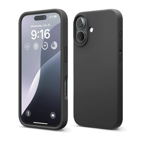 elago Coque Silicone Liquide Premium pour iPhone 16 Étui | Housse de Protection Intégrale, Antichoc, Mince, Doublure en Microfib