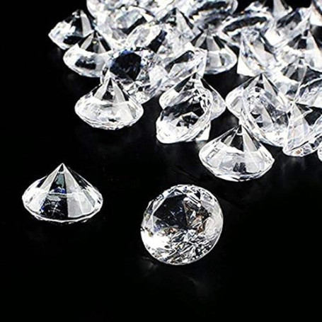 ToBeIT 145 Pièces 20mm Diamants Acrylique Transparent Cristaux Deco - Faux Diamant Pierre Precieuse - Gemmes Cristal - Décoratio