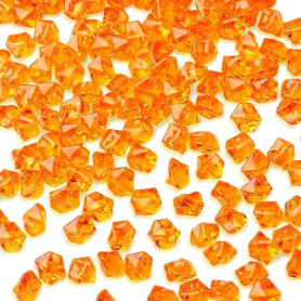 AWARDSEN Lot de 500 diamants décoratifs orange en acrylique pour mariage, travaux manuels, décoration, fête, remplissage de vase