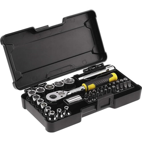 Stanley STMT82672-0 Coffret de Douilles Compact ¼’’ Jeu de 37 Pièces