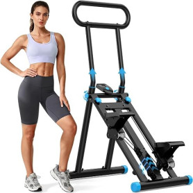 HXD-ERGO Stepper d’Escalier Pliable Fitness 2026, Appareil Cardio Maison Professionnel avec Guidon Réglable, Écran LCD, Machine