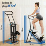 HXD-ERGO Stepper d’Escalier Pliable Fitness 2026, Appareil Cardio Maison Professionnel avec Guidon Réglable, Écran LCD, Machine