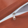 Michorinee Housse de Couette 220x240 + 2 Taie d'oreiller 65x65cm Terracotta | Parure de Lit 220x240 Adulte, en 110gsm Microfibre