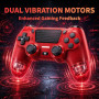 BJXOZ Manette sans fil pour PS4 Manette, Contrôleur avec USB-C Port | Double Vibration, Capteur 6 Axes, Pavé Tactile et Prise Ca