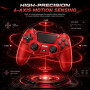 BJXOZ Manette sans fil pour PS4 Manette, Contrôleur avec USB-C Port | Double Vibration, Capteur 6 Axes, Pavé Tactile et Prise Ca