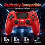 BJXOZ Manette sans fil pour PS4 Manette, Contrôleur avec USB-C Port | Double Vibration, Capteur 6 Axes, Pavé Tactile et Prise Ca
