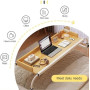 Table De Lit à Roulette,Table De Lit à roulettes Grand Plateau pour Repas Table Lit Pliable Table Roulante Pliante Bureau Lit 2 