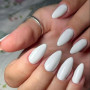 LunarCharm 240 pièces Faux ongles amande press-on blancs taille moyenne Ongles artificiels