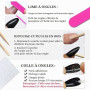 LunarCharm 240 pièces Faux ongles amande press-on blancs taille moyenne Ongles artificiels