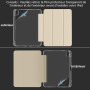 Coque pour iPad Air 11 M4/M3/M2 2026-2024/Air 5/4 Étui Lumière Stellaire | Porte Stylet Bumper TPU Souple Dos Transparent Suppor