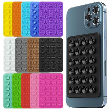 Lot de 14 supports de téléphone à ventouse en silicone avec supports adhésifs, compatibles avec tous les modèles de téléphones,