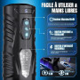 Masturbateurs Masculins Sex Toys avec 7 Modes Télescopiques et Rotations, Masturbateur Homme avec Poignée, Support pour Téléphon