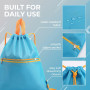 Sac Piscine Enfant, Sac de Sport à Cordon 39x31cm, Sac à Dos Léger et Résistant pour École, Gym et Natation, Petit Sac de Sport 