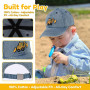 YskerrigToy Excavatrice Casquette Baseball pour Enfant, Broderie Enfants Casquettes de Baseball, Protection Solaire Visière Adju