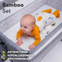 Lionelo Bamboo Set 3 Langes Coton Bébé 70 x 70 cm, Dino | 100 % Coton de Bambou, Doux et Thermorégulateur, Hypoallergénique, Ant