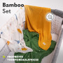 Lionelo Bamboo Set 3 Langes Coton Bébé 70 x 70 cm, Dino | 100 % Coton de Bambou, Doux et Thermorégulateur, Hypoallergénique, Ant