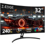 Z-Edge Ecran Pc Gamer Incurvé 32" 240Hz FHD 1500R 1ms FreeSync Grand Écran | Lunette ultra-fine, HDMI2.0 & DP1.4, 3500:1, VESA 1