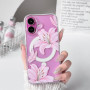NITITOP Magnétique Coque pour iPhone 16 Plus Fleur de Lys, Rose | avec Motif Floral et Papillon, pour Femme Fille, Compatible av