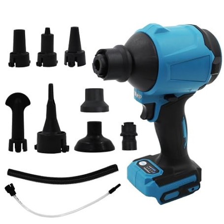 ANEELV Souffleur haute vitesse 447 MPH sans balais compatible avec batterie Makita 14,4 V/18 V pour garage, atelier, nettoyage d