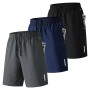 SHAGGA Lot de 3 shorts de sport légers à séchage rapide pour homme, entrejambe 7 avec poches zippées pour course à pied, fitness