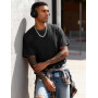 CTU Tee Shirt Oversize Homme Coton Manches Courtes T-Shirt S-5XL | Lavage acide, 100 % coton, épaisseur 230 g, col rond, lavage 