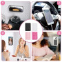 GNALIA Lot De 4 Pièces Coque Ventouse En Silicone (Noir/Blanc/Rose/Rose Clair), Support Téléphone Portable Pour Selfies, Vidéos