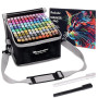 Feutre a Alcool 120 Couleurs Professionnel, Feutre Alcool Double Pointe pour Dessin & Illustration, Alcohol Felt Tip Pen pour Ar