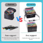 Feutre a Alcool 120 Couleurs Professionnel, Feutre Alcool Double Pointe pour Dessin & Illustration, Alcohol Felt Tip Pen pour Ar
