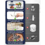 Bear 2L+1.8L Hachoir à Viande Électrique Verre + Acier Inoxydable 600W 2 Vitesses Hachoir avec 4 Lames en Acier Inoxydable et Ha