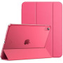 JETech Coque pour iPad (A16) 11e/10e Gén, Rose | Pour 2025/2022 Modèle, Étui Housse Dos Translucide Fin, Support 3 Volets, Veill
