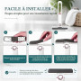 Balai Eponge Mains Libres avec 3 Tampons Rechange Tête Balai Portable Remplaçable Manche Court Serpillière Eponge Portable Auto