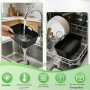HA BIN Lot de 2 moules en silicone pour friteuse à air Dual Zone 9L (2×4,5L) – Réutilisable, compatible lave-vaisselle, accessoi