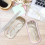 Nievajio Lot de 2 étuis à lunettes pour femmes et filles – En forme de papillon rose avec nœud, rangement compact pour lunettes,