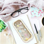 Nievajio Lot de 2 étuis à lunettes pour femmes et filles – En forme de papillon rose avec nœud, rangement compact pour lunettes,