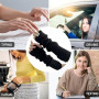 BWOOOWE 2 Pièces Gants Sans Doigts Manches Longues Femme Mitaines Tricotées Chauffantes Style Hiphop Manchettes Empilées Hiver A